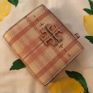 Tory Burch McGraw Plaid Mini Wallet